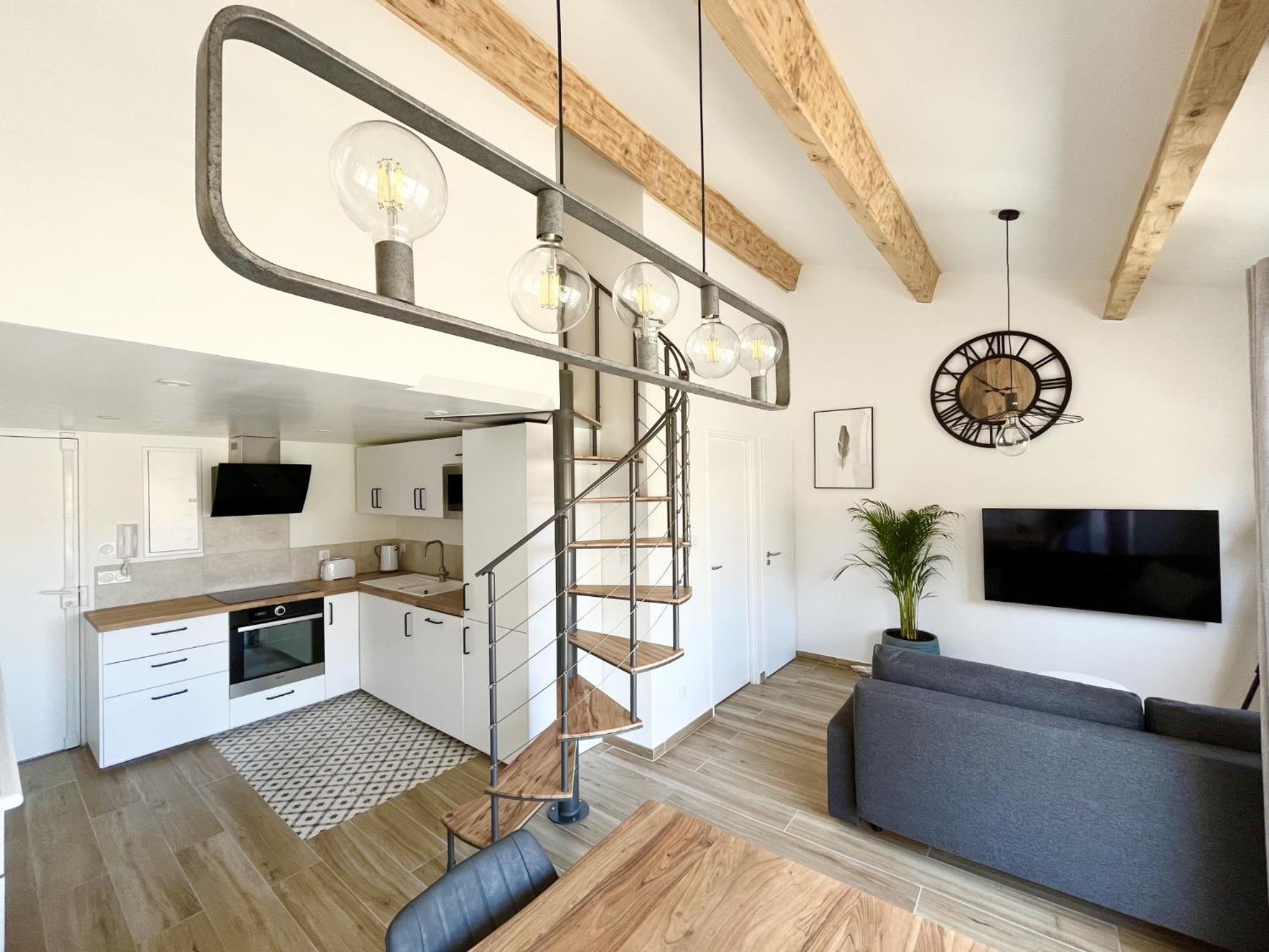 Duplex Centre Ville - 50M De La Plage - Clim - Garage - Netflix 勒格罗-迪鲁瓦 客房 照片