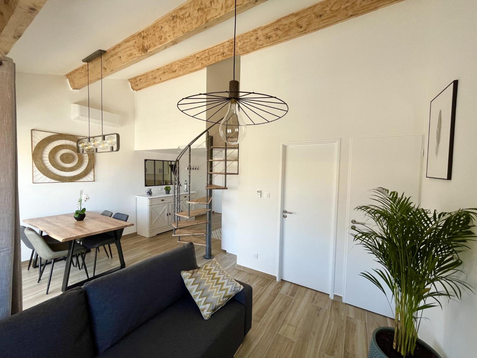 Duplex Centre Ville - 50M De La Plage - Clim - Garage - Netflix 勒格罗-迪鲁瓦 客房 照片
